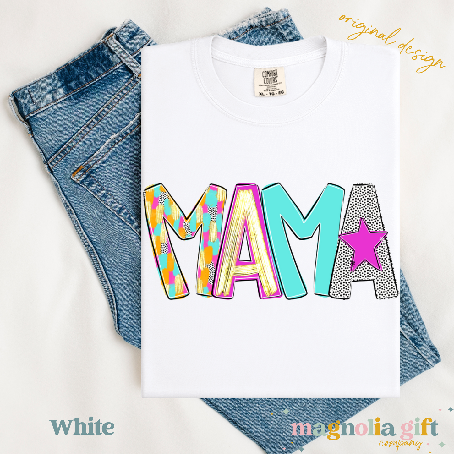 Bright Poppy Family Title Tee