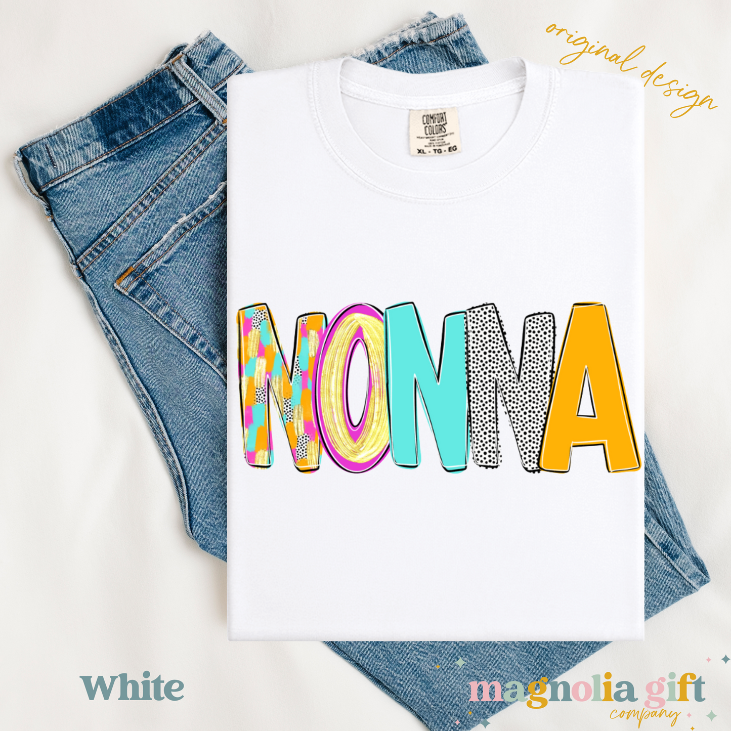 Bright Poppy Family Title Tee