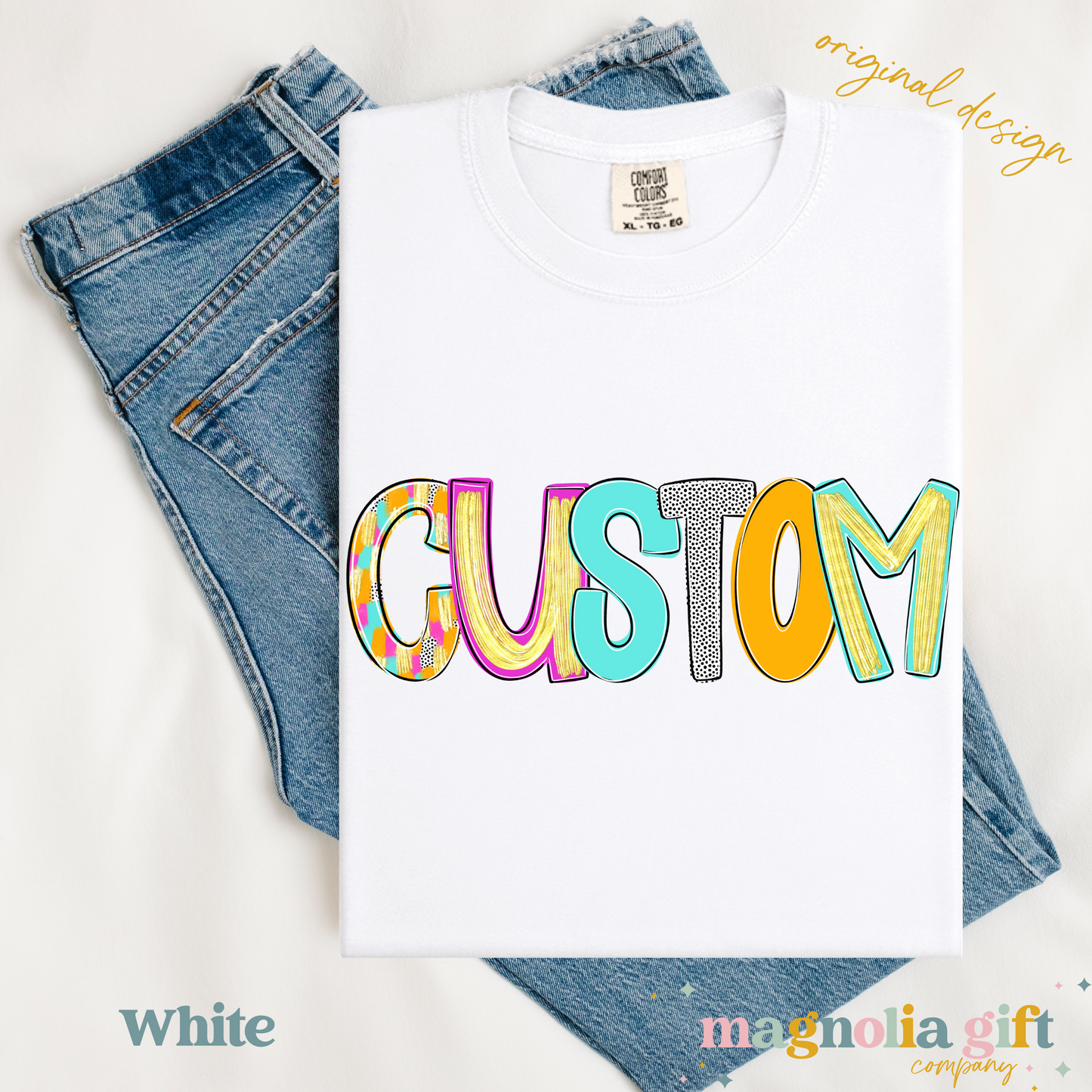 Bright Poppy Family Title Tee