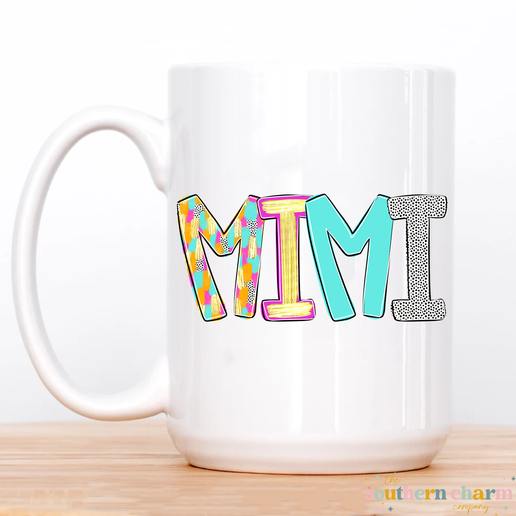Bright Poppy Family Title Coffee Mug