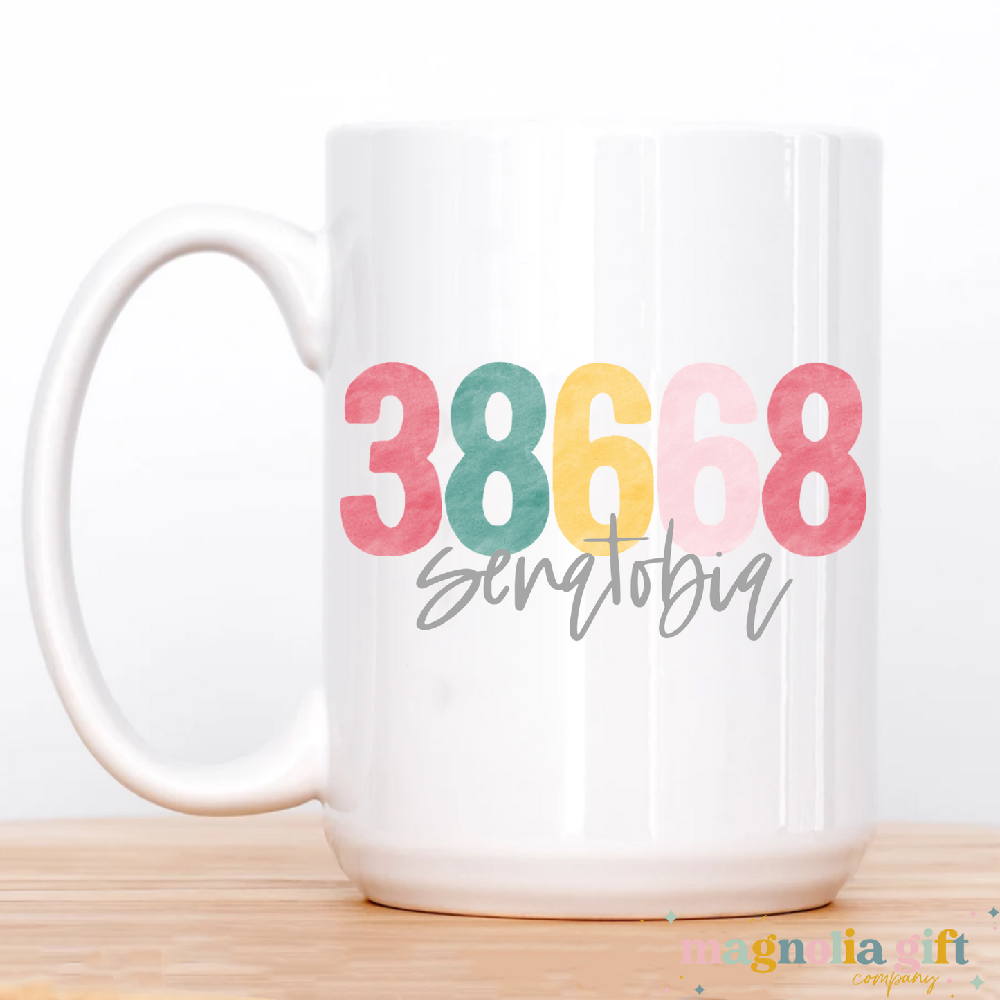 Bright Watercolor Zip Code Coffee Mug