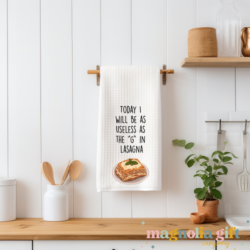 G In Lasagna Tea Towel