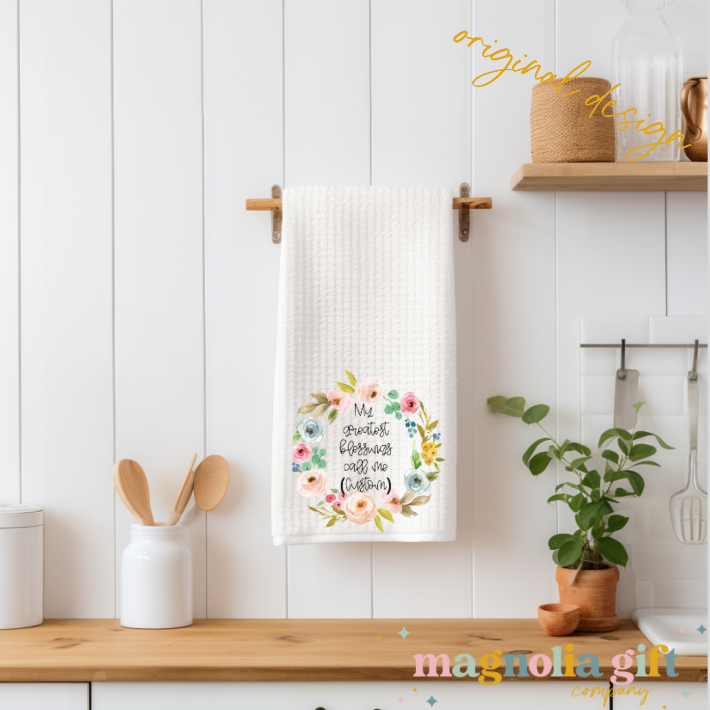 My Greatest Blessings Tea Towel