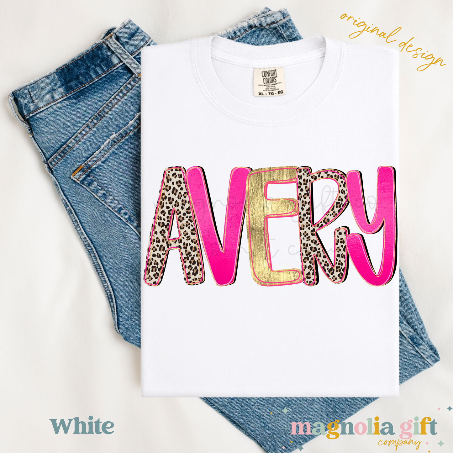 Leopard Custom Name Tee