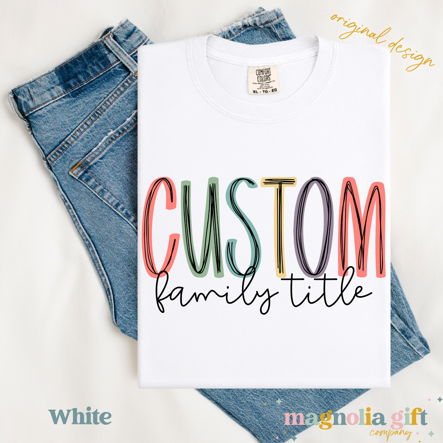 Muted Family Title Tee