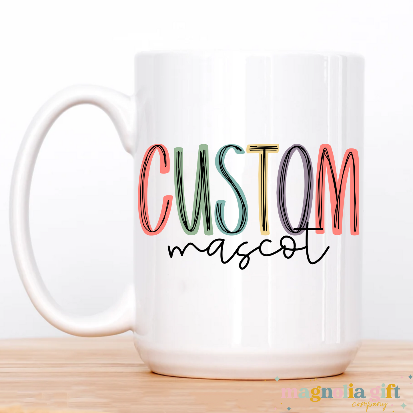 Muted Custom Mascot Coffee Mug