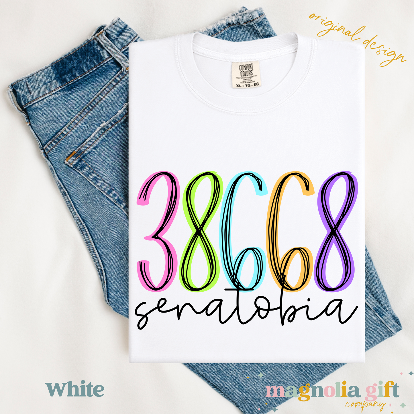Neon Zip Code/City Tee