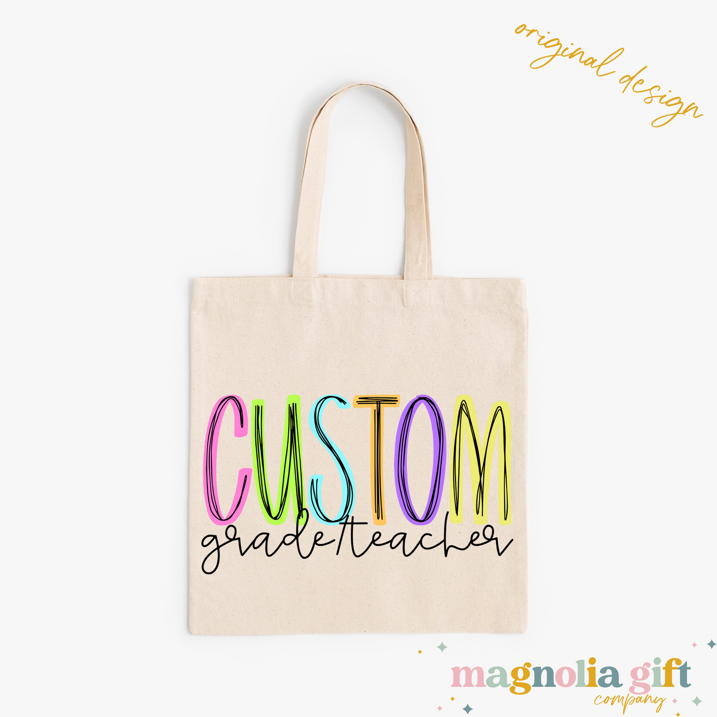 Neon Grade/Teacher Tote Bag
