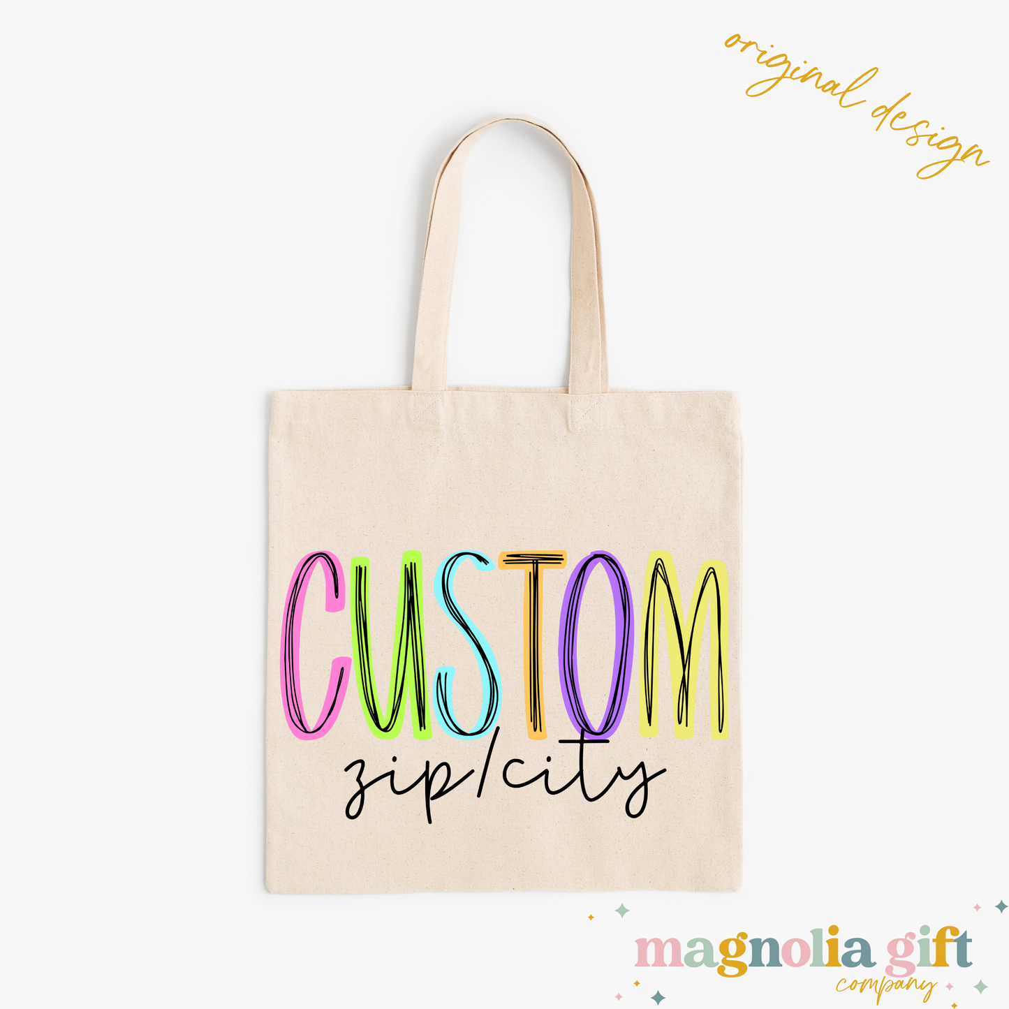Neon Zip/City Tote Bag