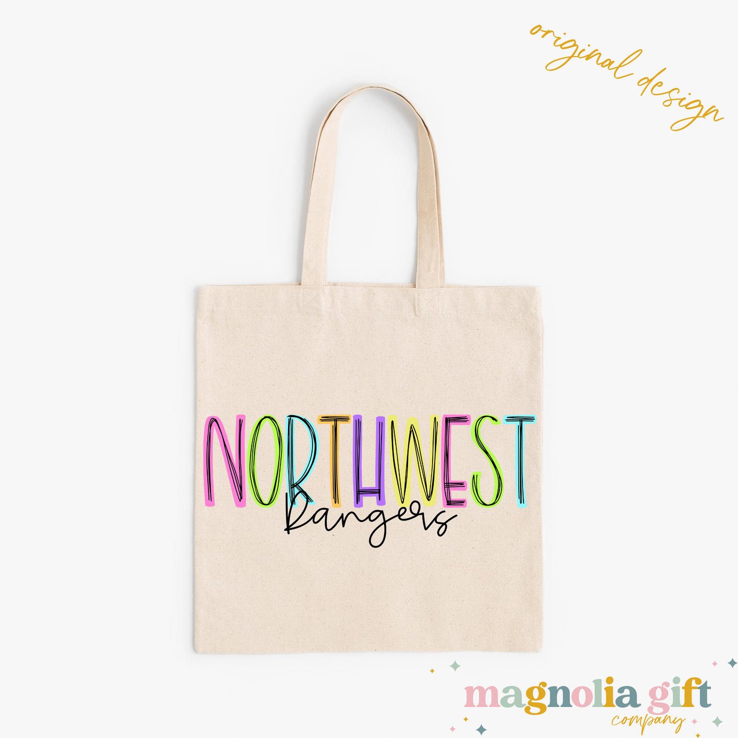 Neon Mascot Tote Bag