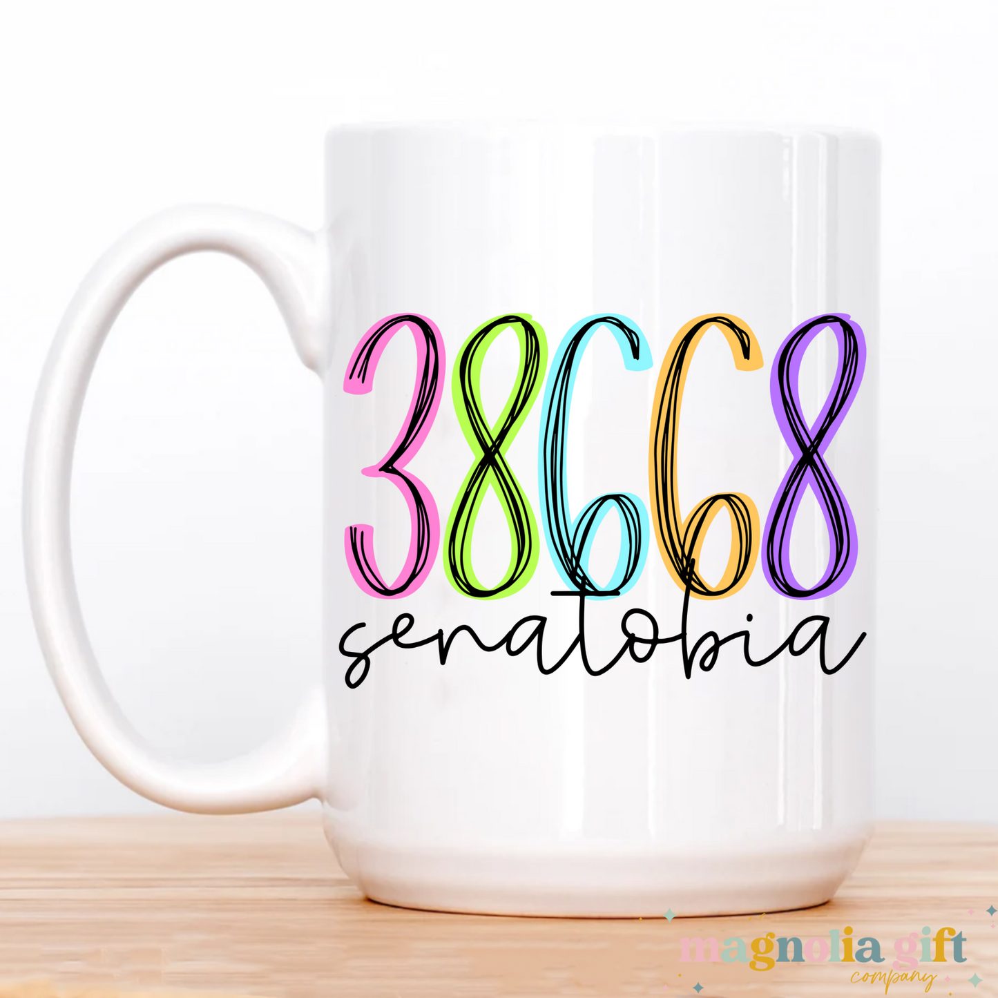 Neon Zip Code Coffee Mug