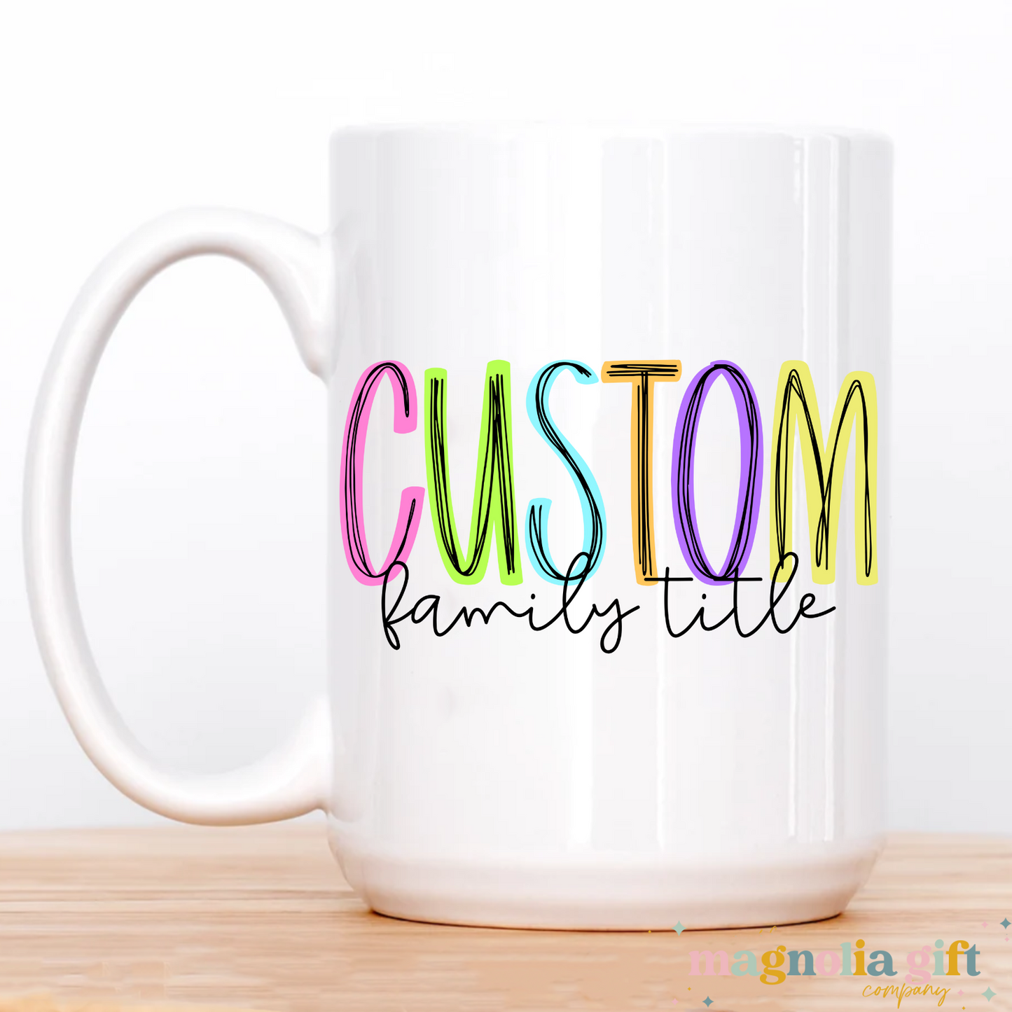 Neon Family Title Coffee Mug