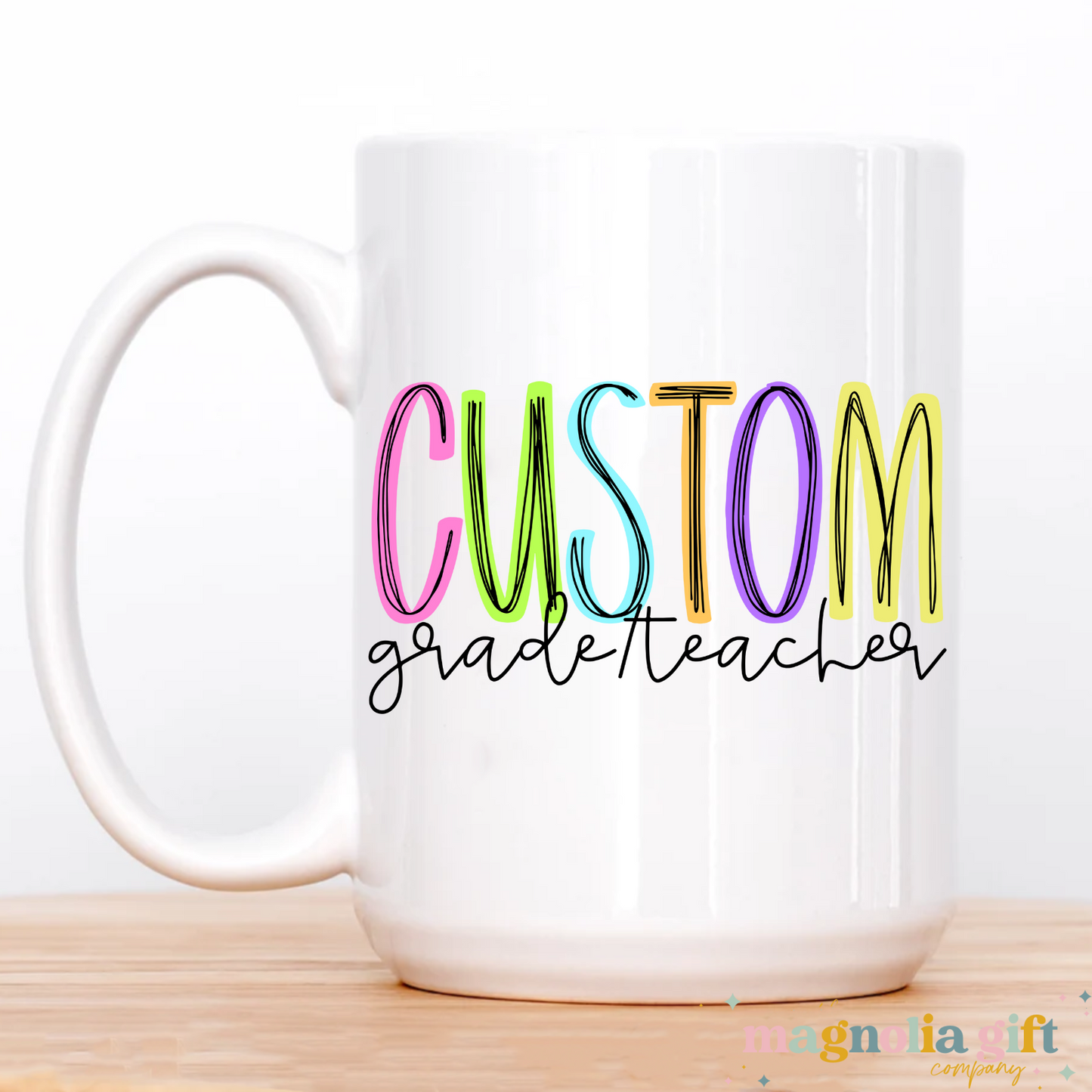 Neon Grade/Teacher Coffee Mug