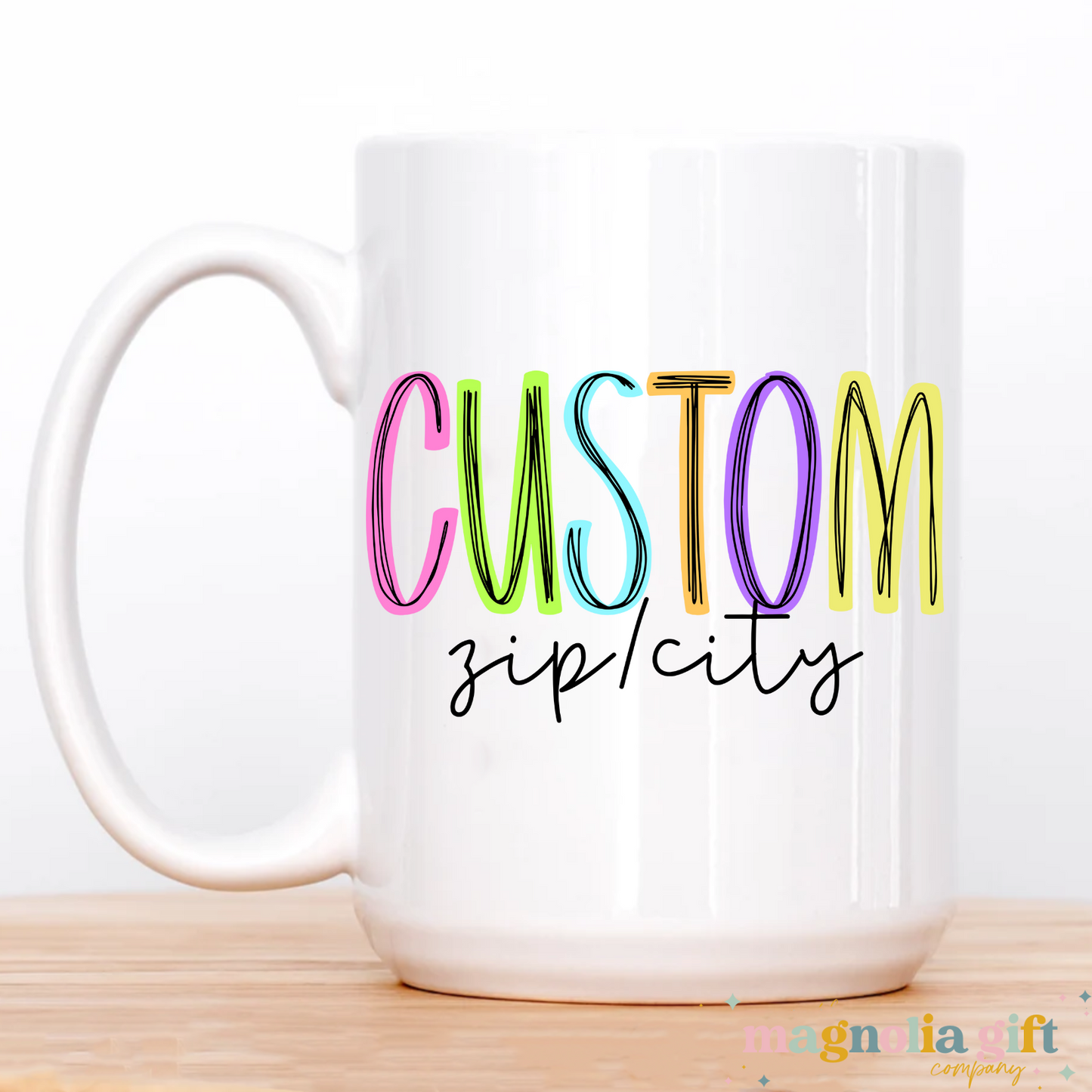 Neon Zip Code Coffee Mug
