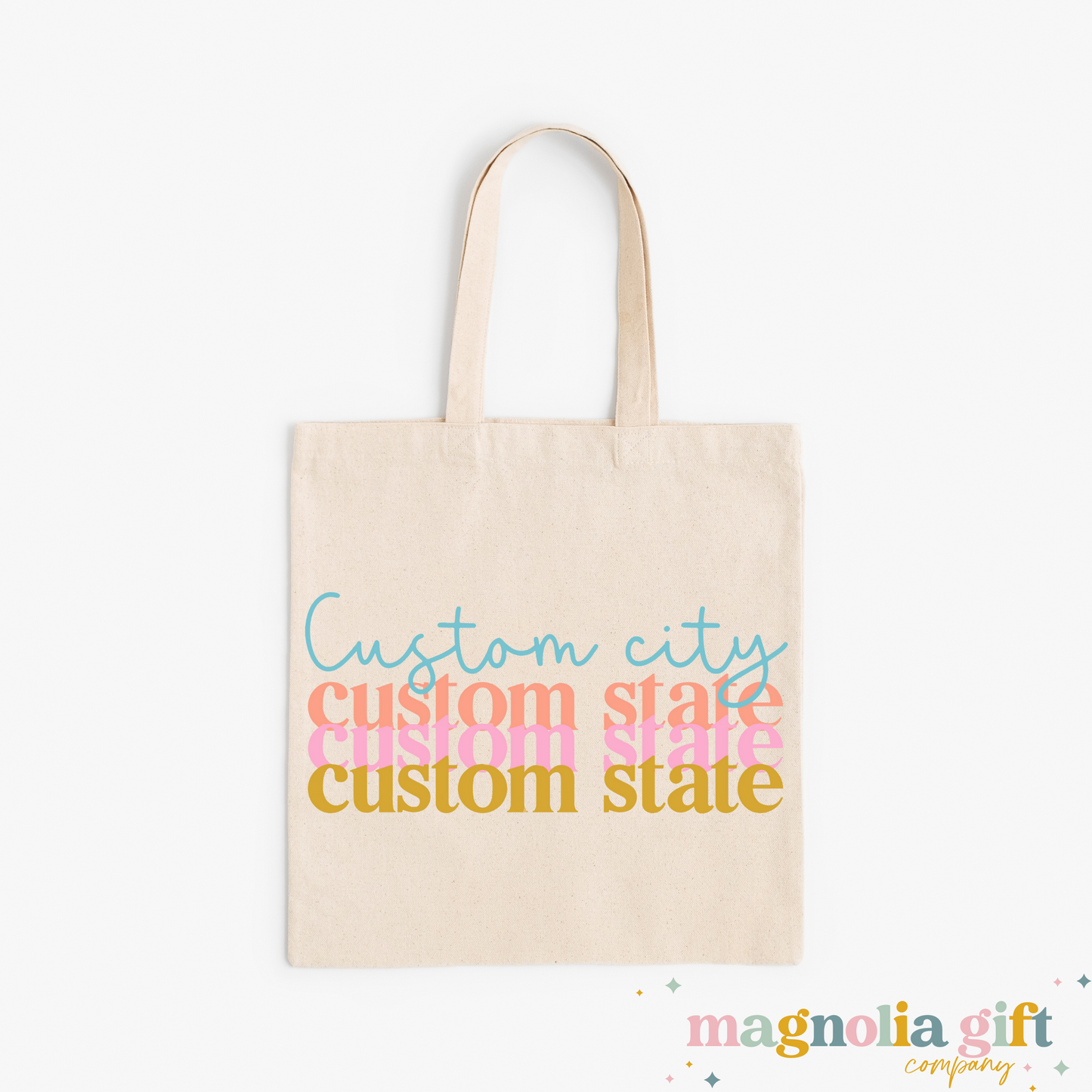 Stacked City/State Tote Bag