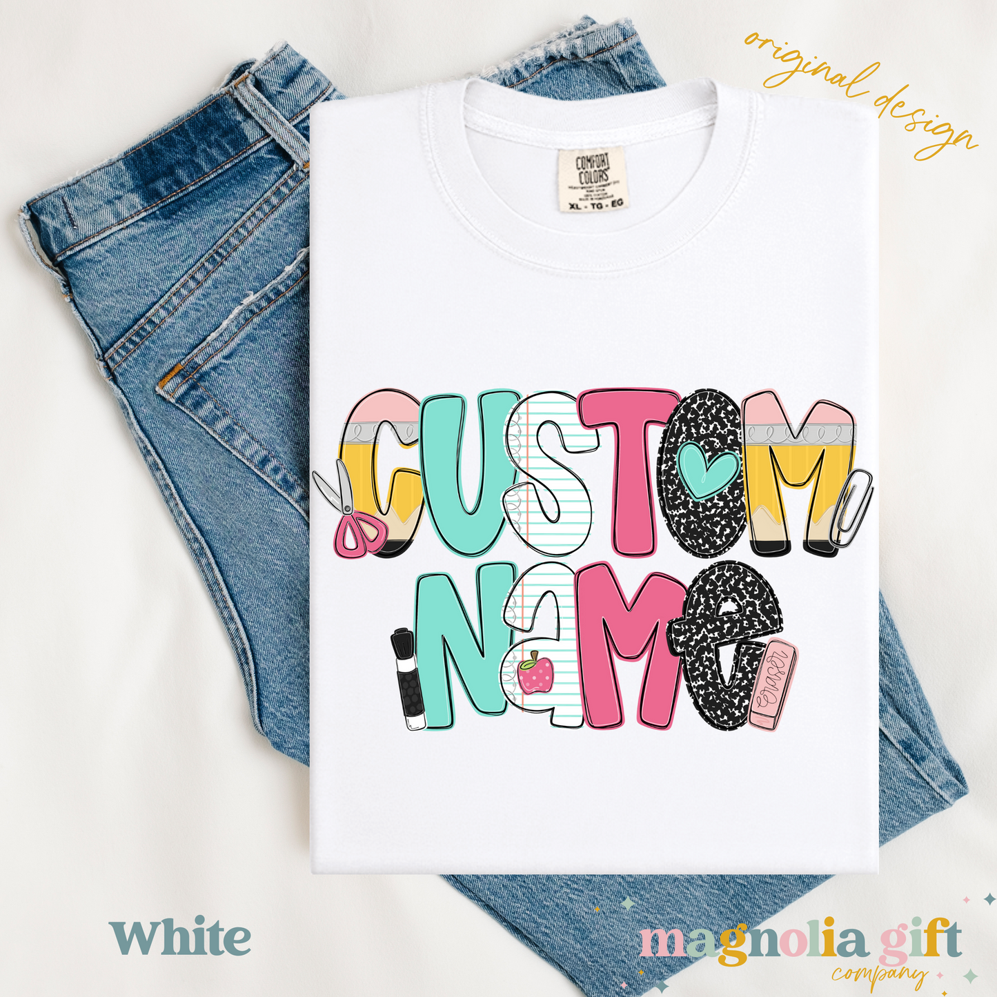Teach Alpha Custom Name Tee