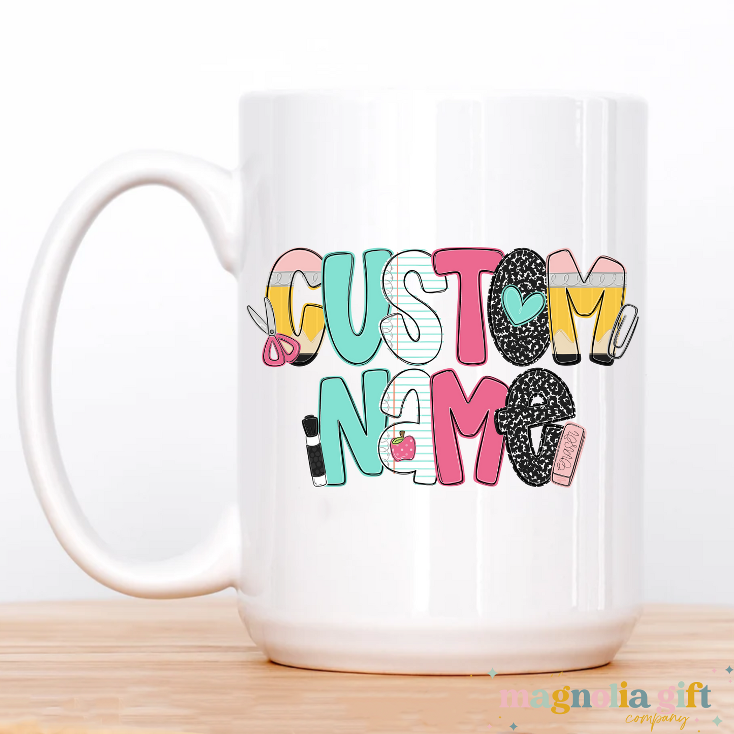 Teach Alpha Custom Name Coffee Mug