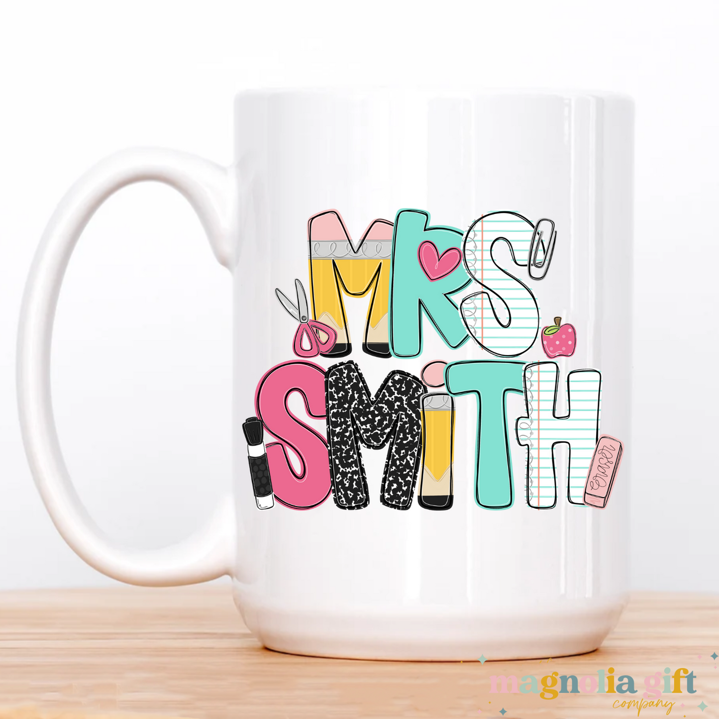 Teach Alpha Custom Name Coffee Mug