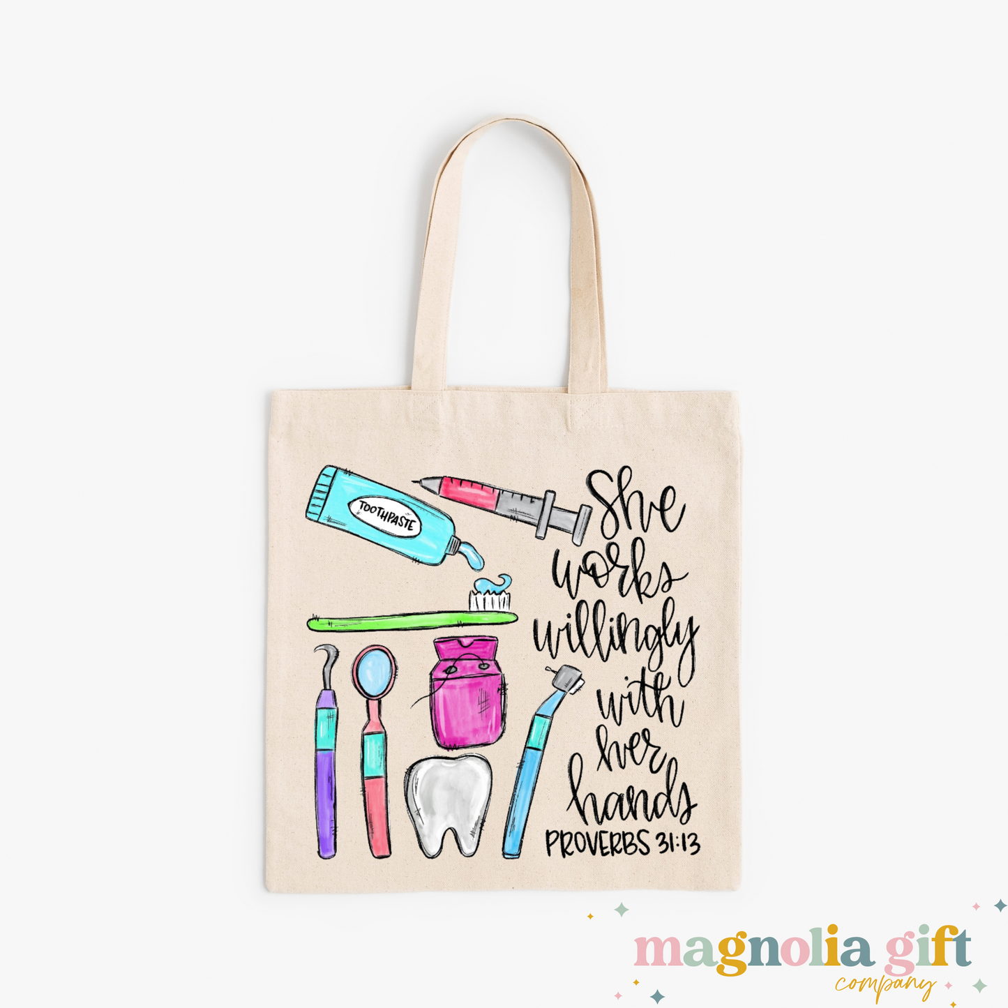 Works Willingly-Dental Tote Bag