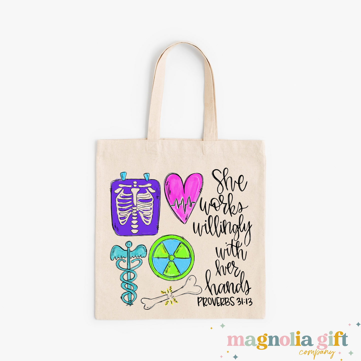Works Willingly-Radiology Tech Tote Bag