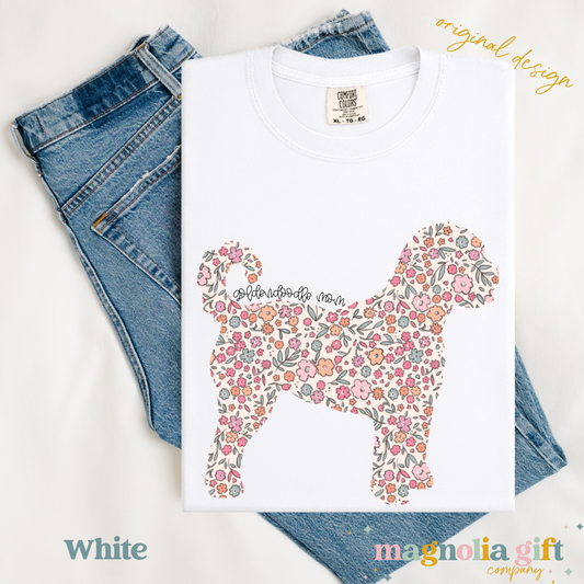 Floral Goldendoodle Mom Tee