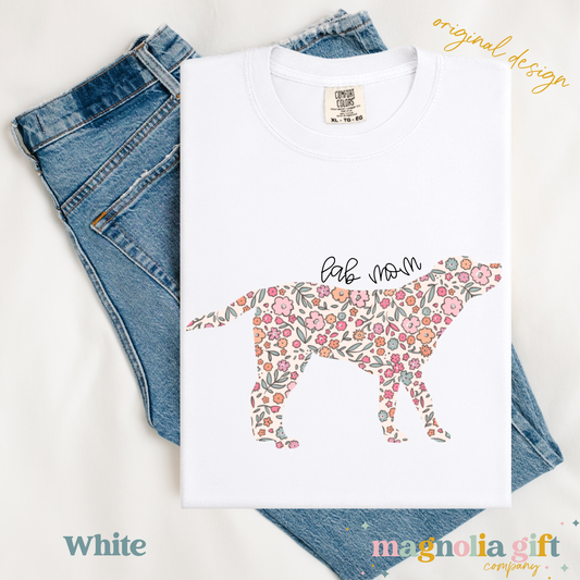Floral Lab Mom Tee