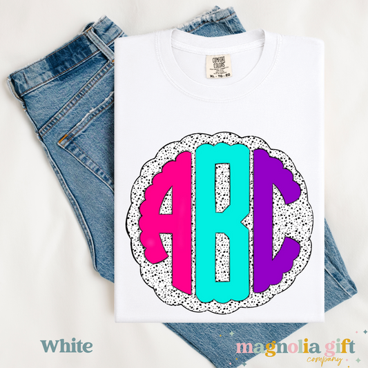 Bright Dottie Monogram Tee