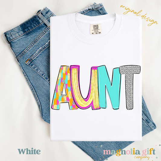Bright Poppy Family Title Tee