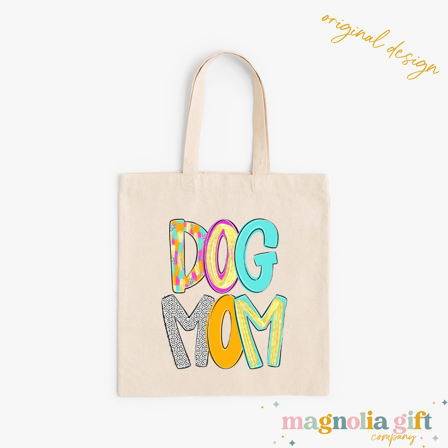 Bright Poppy Dog Mom Tote Bag