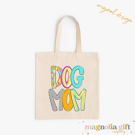 Bright Poppy Dog Mom Tote Bag