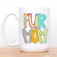 Bright Poppy Fur Mom Coffee Mug
