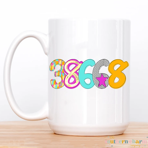 Bright Poppy Zip Code Coffee Mug