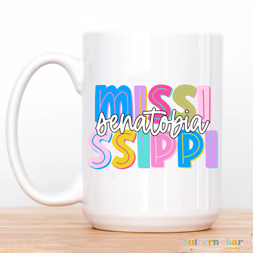 Bright Chunky City/ State Coffee Mug
