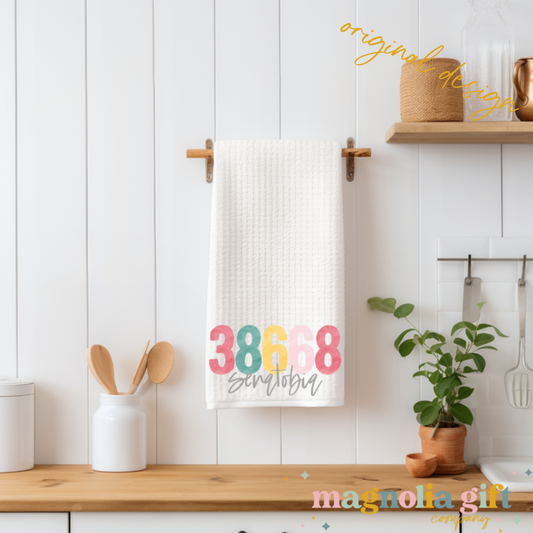 Bright Watercolor-38668 Senatobia Tea Towel