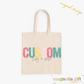Bright Watercolor City/State Tote Bag