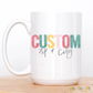 Bright Watercolor Zip Code Coffee Mug
