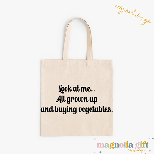 Buying Vegetables Tote Bag