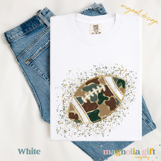 Camo Football Splatter Tee