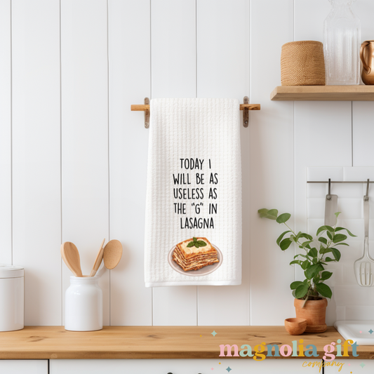 G In Lasagna Tea Towel