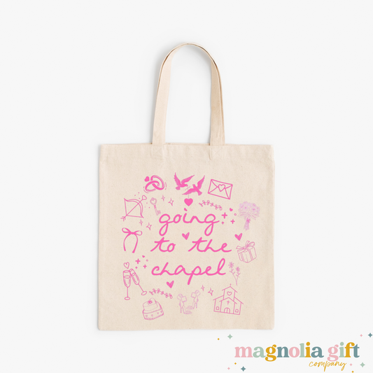 Going To The Chapel/She's Tying The Knot Tote Bag