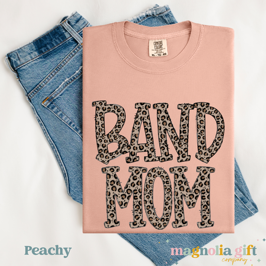 Leopard Band Mom Tee
