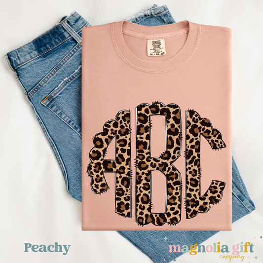 Leopard Monogram Tee