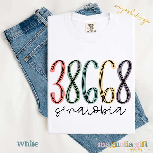 Muted Zip Code/City Tee