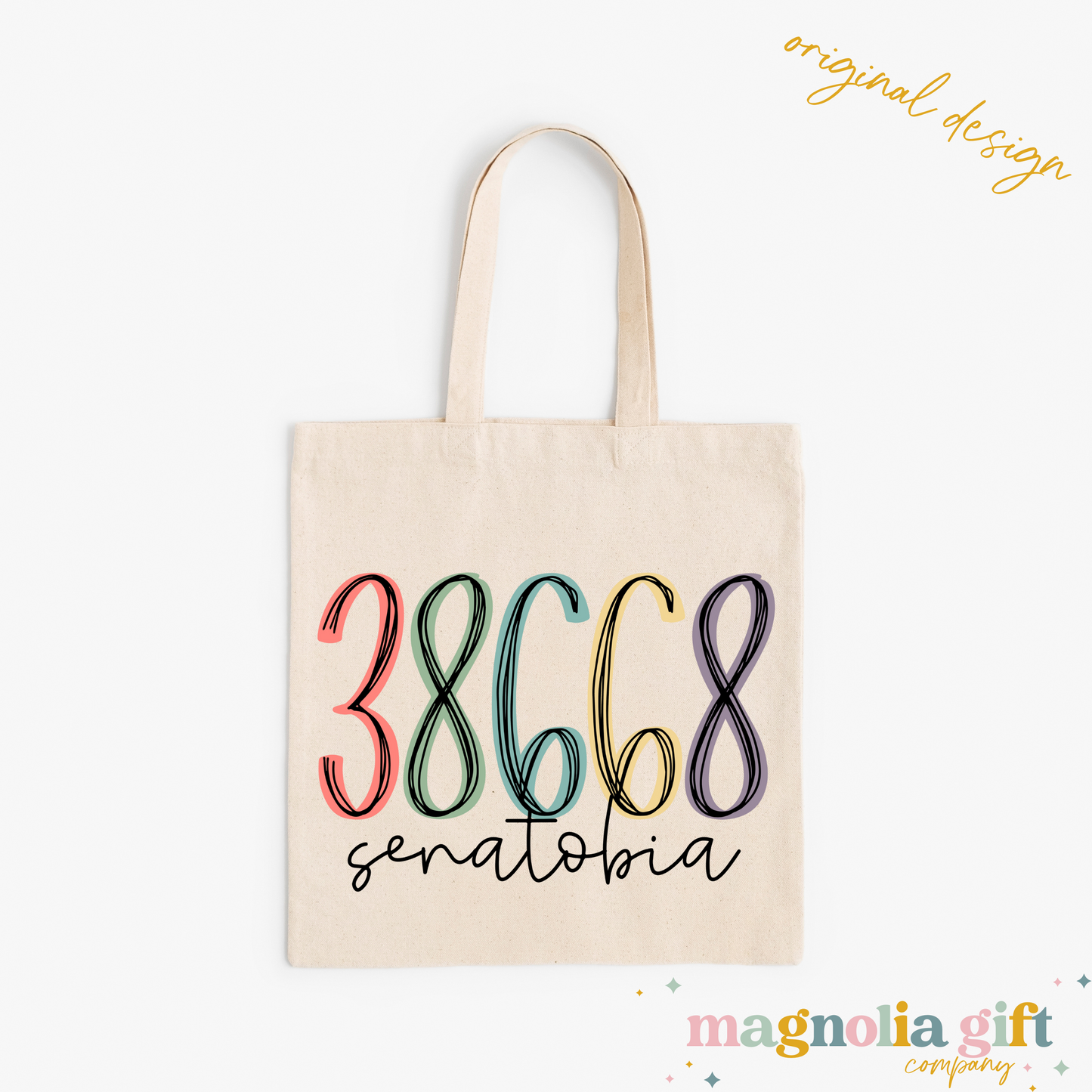 Muted Zip/City Tote Bag