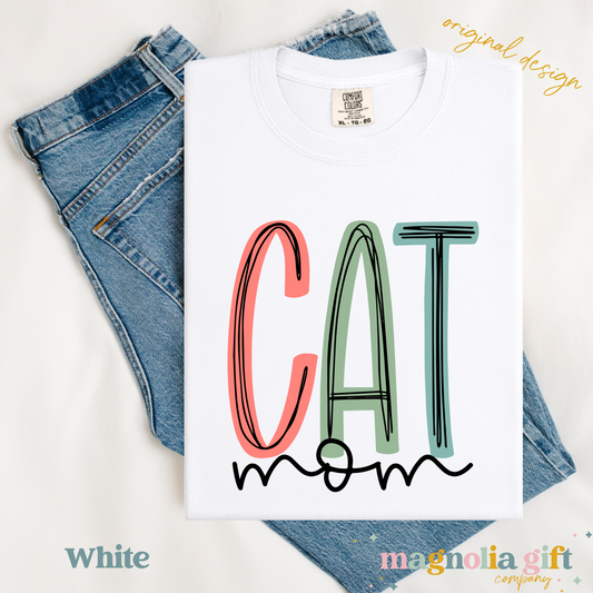 Muted Cat Mom Tee