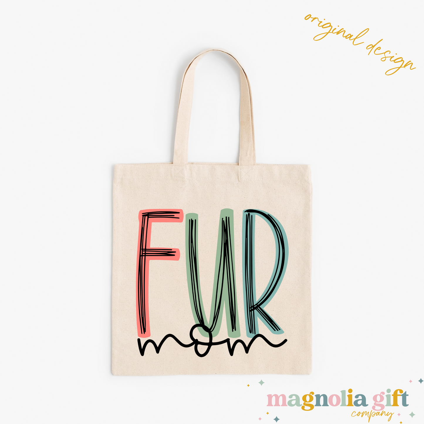 Muted Fur Mom Tote Bag