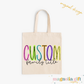 Neon Family Title Tote Bag