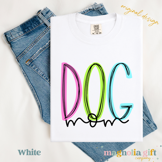 Neon Dog Mom Tee