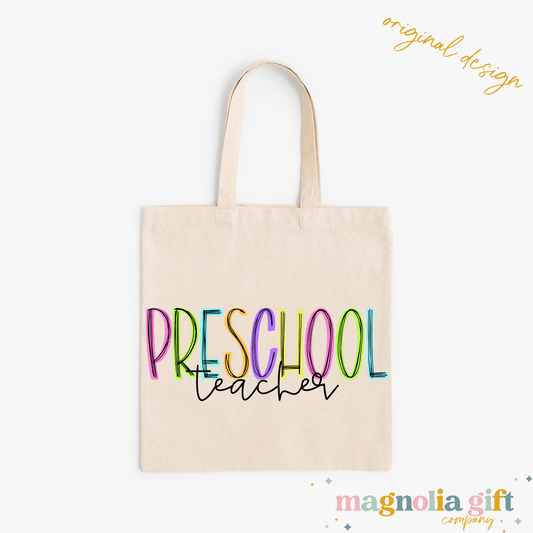 Neon Grade/Teacher Tote Bag