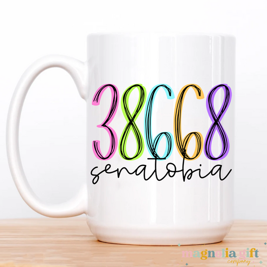 Neon Zip Code Coffee Mug
